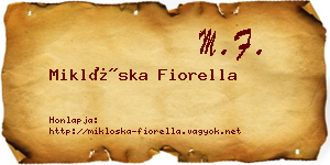 Miklóska Fiorella névjegykártya